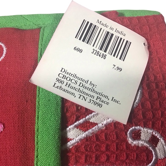 Potholder Towel Table Cloth Cracker Berral Holiday Fabric Rectangle Christmas - Picture 14 of 15